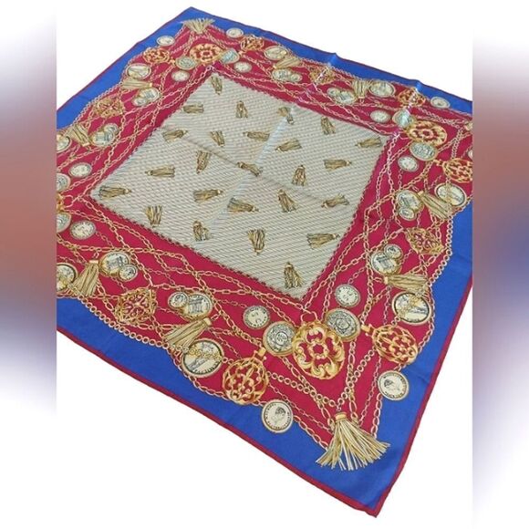 Adrienne Vittadini 💯 Silk Scarf Vintage Square - Picture 2 of 11